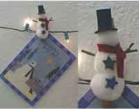 Snowman Christmas Card Display Clips