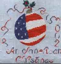 American Christmas Ornament Cross Stitch