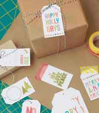 Free Printable Modern Holiday Tags