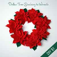 Christmas Poinsettia Felt Wreath