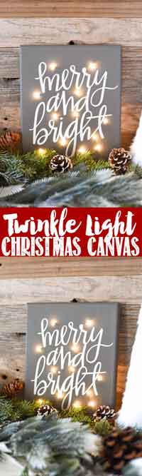 DIY Twinkle Light Canvas