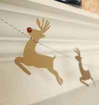 DIY Santa & Reindeer Garland