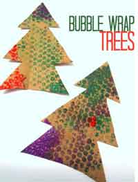 Bubble Wrap Christmas Tree Kids Craft