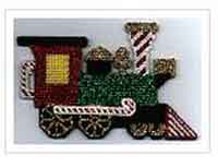Candy Cane Railroad Plastic Canvas