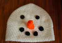 Snowman Beanie Hat Free Crochet Pattern