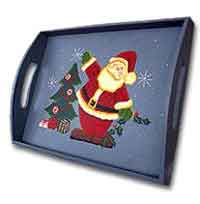 Painted Santa Tray