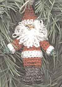 Crocheted Santa Ornament