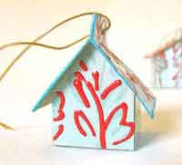 Tissue Box House Christmas Ornaments Template