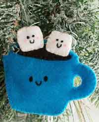 Felt Hot Cocoa Ornament