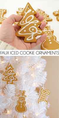 DIY Faux Iced Cookie Christmas Ornaments