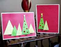Christmas Tree Cards with and without photo