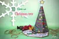 3D Christmas Tree Card Printable
